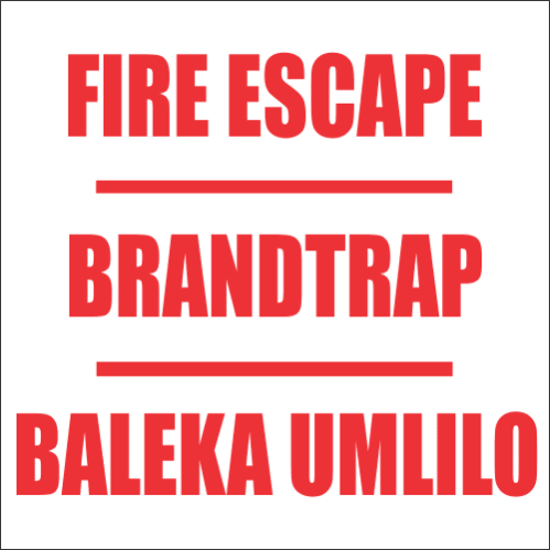 Fire Fighting Signs